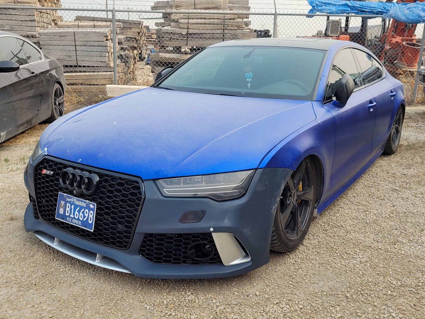 Blue Audi RS7
